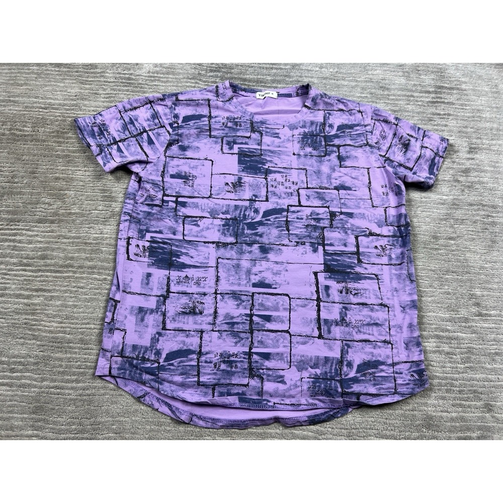 YININF Top Womens‎ Medium Purple Short Sleeve Cotton Blend Shirt Tee